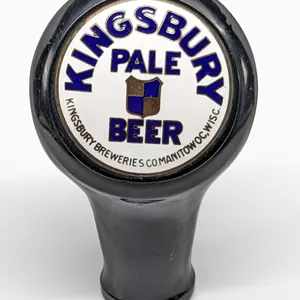 BALL TAP KNOB HANDLE KINGSBURY PALE BEER MANITOWOC WISCONSIN