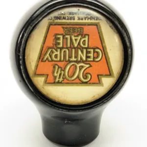 BALL TAP KNOB HANDLE 20TH CENTURY PALE BEER DENMARK WISCONSIN (BASTIAN BROS)