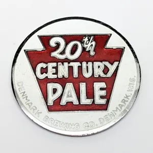 BALL TAP KNOB HANDLE INSERT 20TH CENTURY PALE BEER DENMARK WISCONSIN