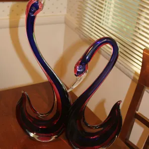 Art Glass Swans