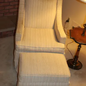 Wingback Chair & Ottoman