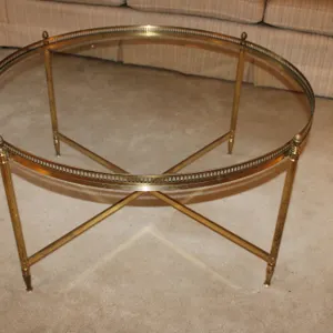 Glass & Brass Coffee Table