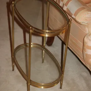 Glass & Brass Side Table