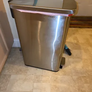 Stainless steel trash can