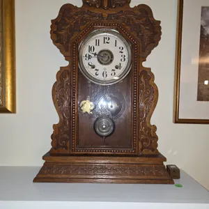 1907 ANTIQUE WATERBURY CLOCK CO Festus MANTEL CLOCK- Original 5465 with key