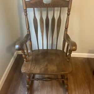 Wooden Paddle-Back Rocking Chair