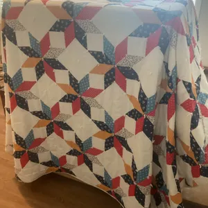 Vintage Hand-Tied Patchwork Quilt