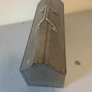 Vintage Metal Cantilever Tool Box with Assorted Hand Tools