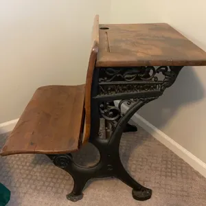 "New Oxford" Cast Iron and Wood School Desk