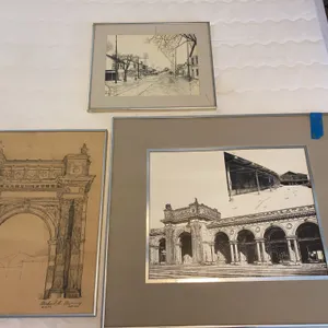 Vintage Architectural Etchings and Sketch Art Prints
