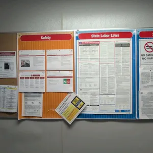 Framed cork bulletin boards. Features natural cork tack surface and aluminum frame. Wall-mounted design. Dimensions: 4' x 3' each. Contents not includ