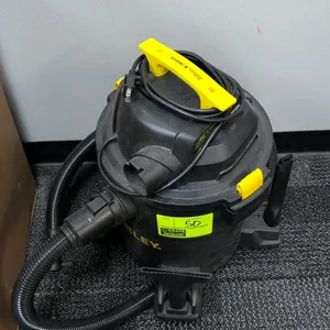 Stanley 6-gallon wet/dry vacuum. Features 4.0 peak HP motor, flexible vacuum hose, onboard accessory storage with crevice tool and utility nozzle, and