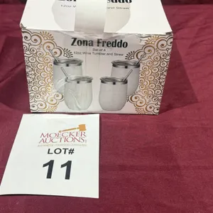 ZONA FREDDO 12 OZ WINE TUMBLER SET OF 4 (NEW0