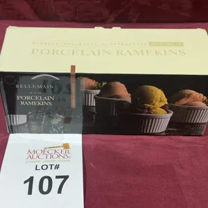 BELLEMAIN 6 PC PORCELAIN RAMEKINS SET (NEW)
