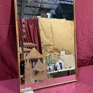 ASIAN INSPIRED DECORATIVE WALL MIRROR 25" X 37"