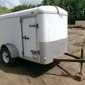 60" X 102"CONTINENTAL ENCLOSED SINGLE AXLE TRAILER side door, 2 -50" tall swing doors, perm. lic.