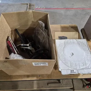 Jack, Cable and Bin w/ Car Parts
 UNRESERVED