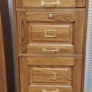 4 Drawer Oak File Cabinet