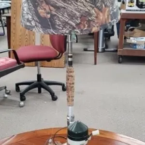 Handmade Fishing Pole Lamp