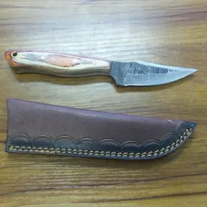 Custom Forged Steel Hunting Knife & Sheath