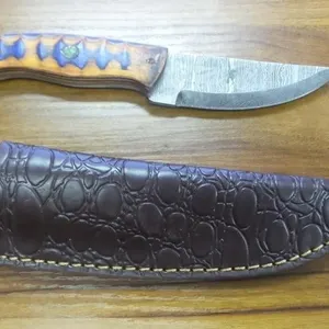 Patterned Steel Fixed Blade Hunting Knife