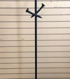 Railroad Tie Plates and Stake Coat Hook 69”