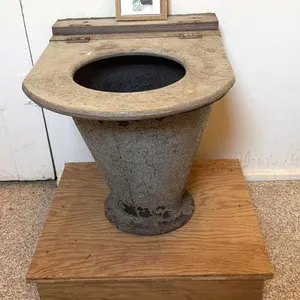 Antique DM&IR Caboose Cast Iron Toiler with Wood