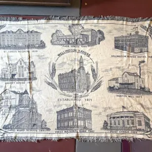 Wellington, Kansas Throw Blanket 72? x 46?
-