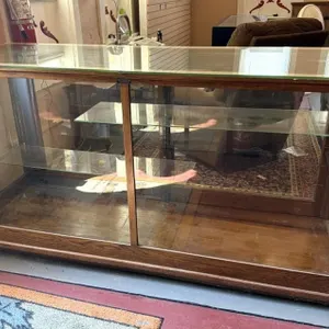 Antique Wichita Show Case Company Wood and Glass