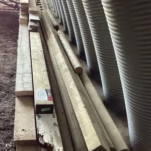 Large quantity of lumber and posts. Some treated.