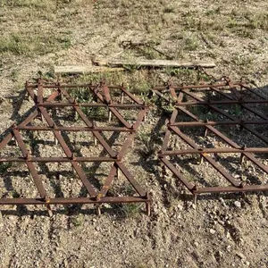 Two diamond harrows with hitch