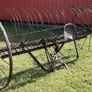 Antique horse drawn hay rake