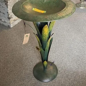 Metal Bird Bath 14.5x24.5 inches
