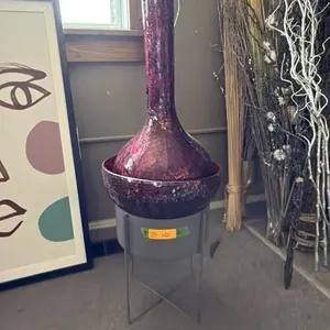 Decorative Glass Vase with Base