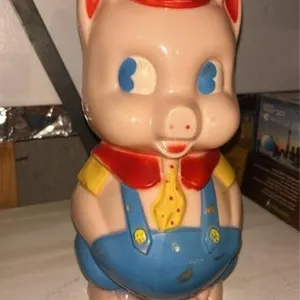 Plastic vintage piggy bank