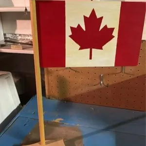Wooden Canadian flag