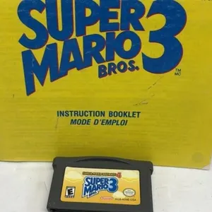 Gameboy Advance 4 Super Mario 3 Game & Manual