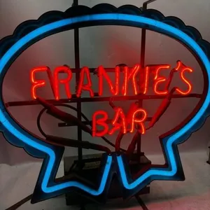 Neon Pabst Blue Ribbon Sign Frankies Bar