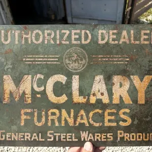 Authorized McClary Furnace Metal Dealer Sign