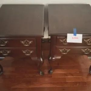 Bassett Dark Cherry End Tables - Set of 2