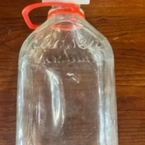 Vintage Clear Glass Milk Bottle