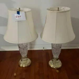 Home Decor Crystal Table Lamps Set of 2