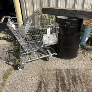 Shopping Cart & Barrels