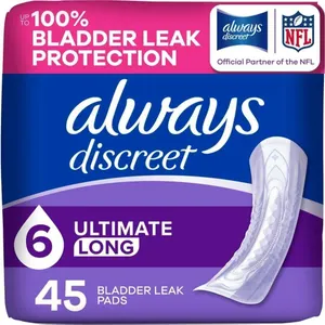 SEALED $50 (6 - 45Pk) Incontinence Pads for Women
