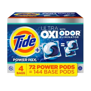Tide Power Pods Ultra Oxi Laundry Detergent 4pk...