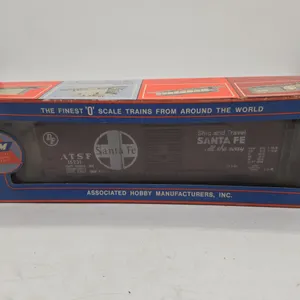 Vintage, a h m santa fe box car in original box