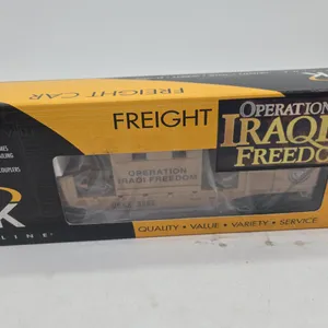 Vintage k line operation, iraqi, freedom security rail car, new inbox
