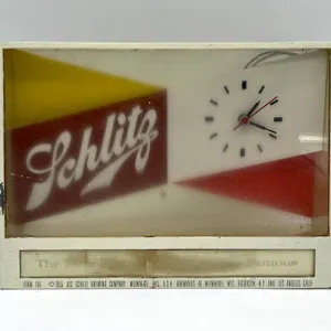 Vintage Schlitz Beer Advertising Clock