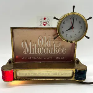 Old Milwaukee Lighted Bar Clock Sign