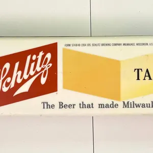 1954 Schlitz Beer Lighted Sign 36"